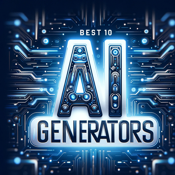 DALL E 2024 01 17 21.32.28   A Title Illustration For  Best 10 AI Generators . The Text Is Stylish And Prominent  With A Futuristic Font. The Background Features Subtle  Abstract  